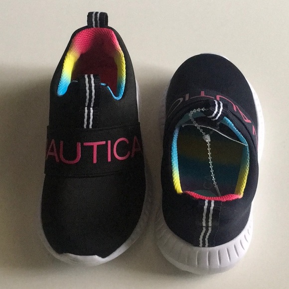 Nautica black slip on tennis shoes baby 6 - Picture 2 of 4